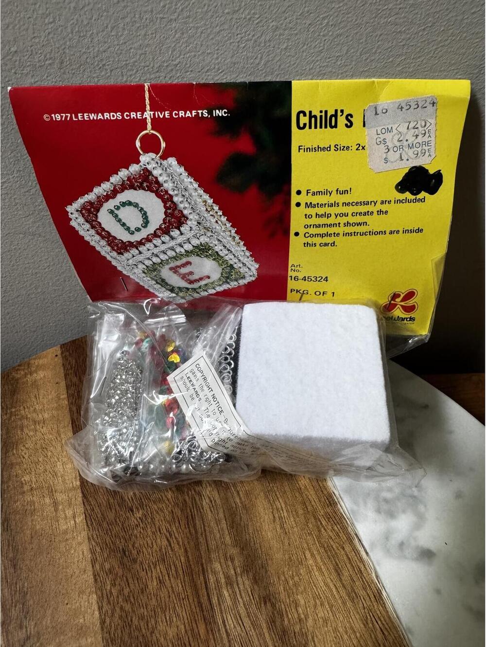 Vintage 1977 LeeWards Child's ABC Block